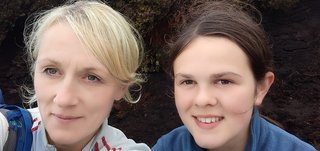 Fiona Ness with her daughter Sadhbh enjoying life on Mullaghcleevaun, Co. Wicklow