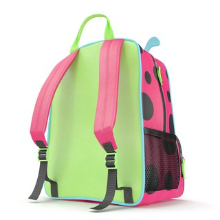 Image of the back of a school bag. It has 2 wide padded adjustable straps.