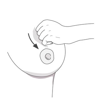 You can also massage your breasts using your closed fist