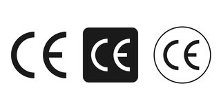 Different versions of the CE marking used on products.