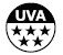 Logo in the shape of a circle containing the letters 'UVA' and five stars